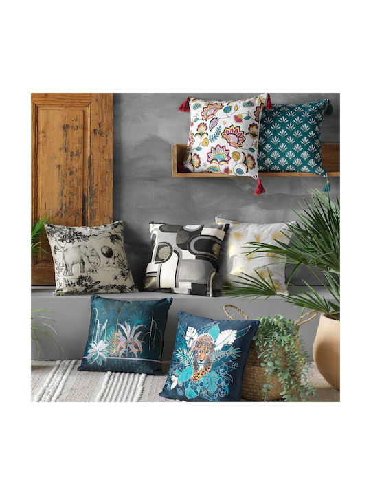 Decorative Pillow Case L-C Stacy From 100% Cotton Gray 40x40cm