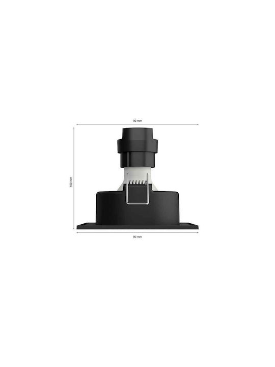 Philips Centura Τετράγωνο Πλαστικό Χωνευτό Σποτ με Ενσωματωμένο LED RGB Λευκό 9x9εκ.