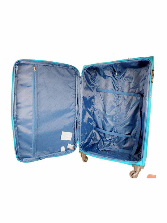 Diplomat Large The Quattre Collection Large Fabric Red Suitcase With 4 Wheels Height 78cm