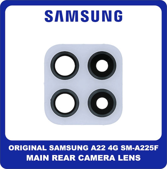 Samsung Τζαμάκι Κάμερας Λευκό για Galaxy A22 4G