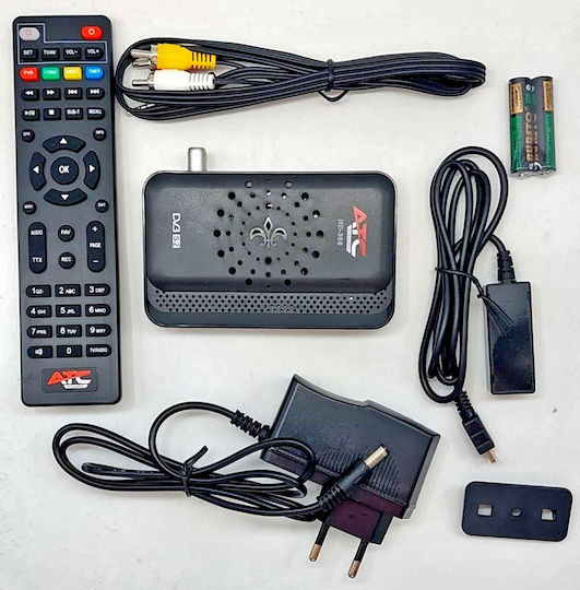 ATC Satellite Decoder HD-305 03.007.0036 Full HD (1080p) DVB-S2 with Built-in Wi-Fi in Black Color