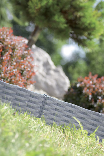 Prosperplast Plastic Garden Hedge in Brown Colour 18.65cm x 3.9m 5 Pieces