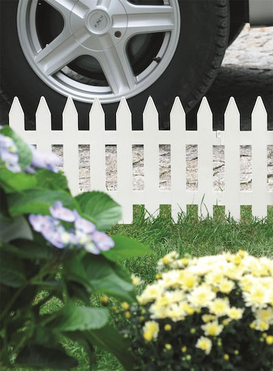 Prosperplast Garden Classic Plastic Fence Railings in White Color 52x60cm 6τμχ