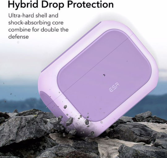 ESR Orbit Halolock Magsafe Case Plastic / Silicone Lavender for Apple AirPods Pro 2