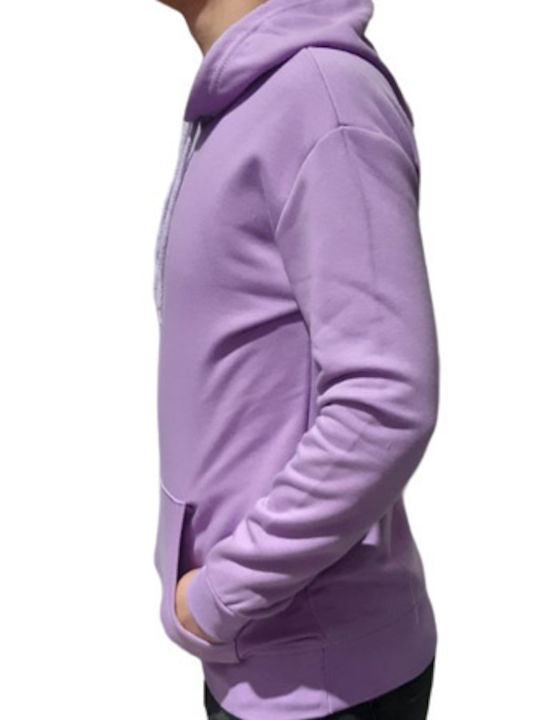 Sweatshirt Solid Color Open Purple Unisex