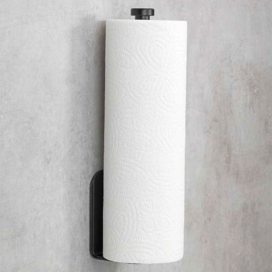 Wenko Wall Mounted Metallic Paper Towel Holder Nio Black 27.5x4.5x7cm 53214100