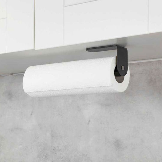 Wenko Wall Mounted Metallic Paper Towel Holder Nio Black 27.5x4.5x7cm 53214100