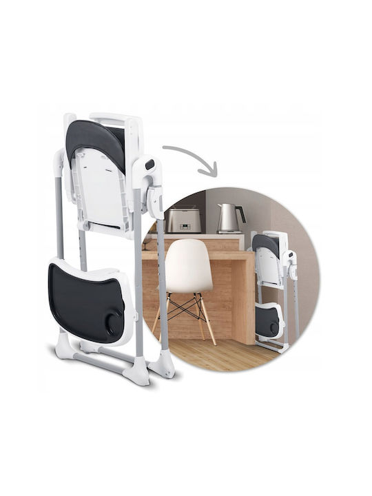Nukido Tulo Foldable Baby Highchair 3 in 1 with Adjustable Height Black