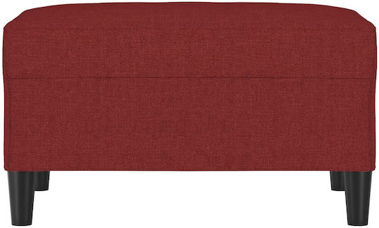 Fabric Upholstered Burgundy Footstool 70x55x41cm