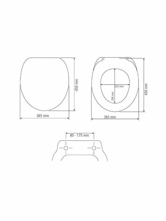 Wenko Plastic Toilet Seat Gray Polar 45cm