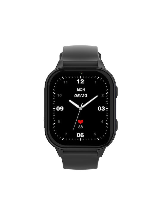 Wonlex KT19 Kinder Smartwatch mit GPS und Kautschuk/Plastik Armband Schwarz