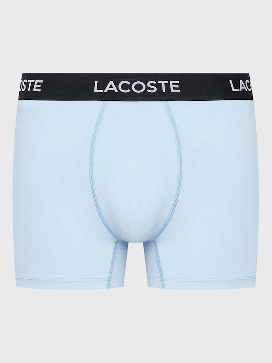 Lacoste Boxeri pentru bărbați Aqua / Gri / Negru 3Pachet