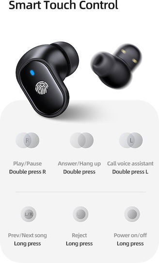 Usams BH11 Earbud Bluetooth хендсфри Слушалки с Кутийка за Зареждане Черен