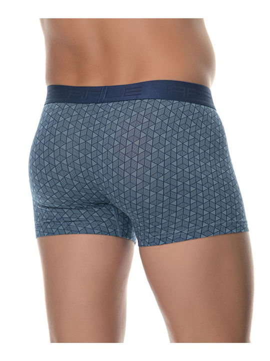 Apple Boxer Herren Boxershorts Blue Cubis mit Mustern 1Packung