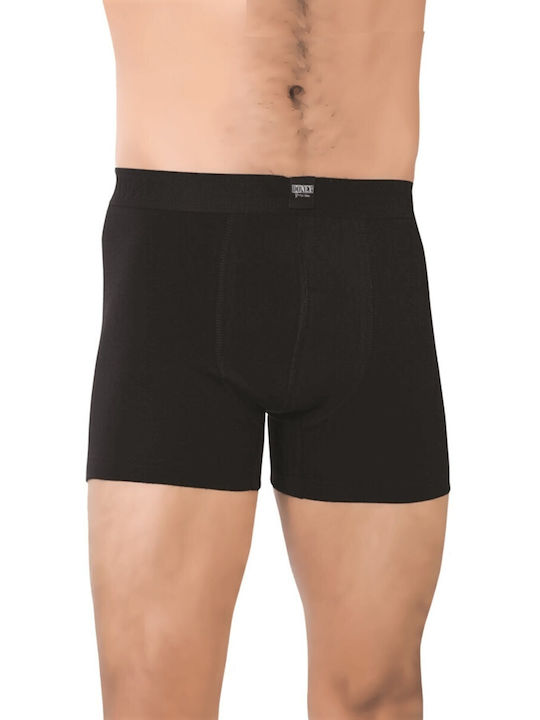 2300 Ανδρίκο boxer βαμβακερό με lycra Μάυρο 1 τμχ BLK