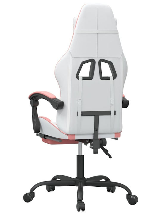 vidaXL 3143887 Gaming Stuhl mit Fußstütze White / Pink
