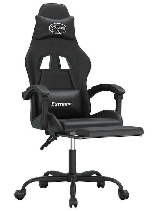 vidaXL 3143886 Καρέκλα Gaming Δερματίνης με Υποπόδιο Μαύρο