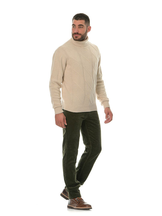 ATELIER men's wool knitted turtleneck - PIETRA100 Beige