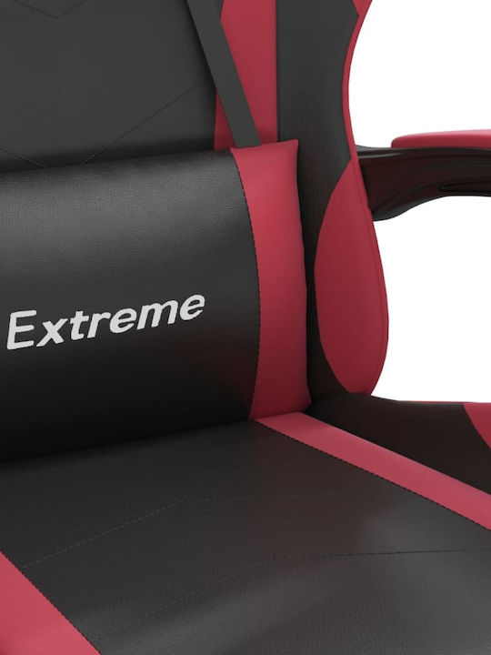 vidaXL 3143873 Καρέκλα Gaming Δερματίνης Μαύρο/Μπορντό