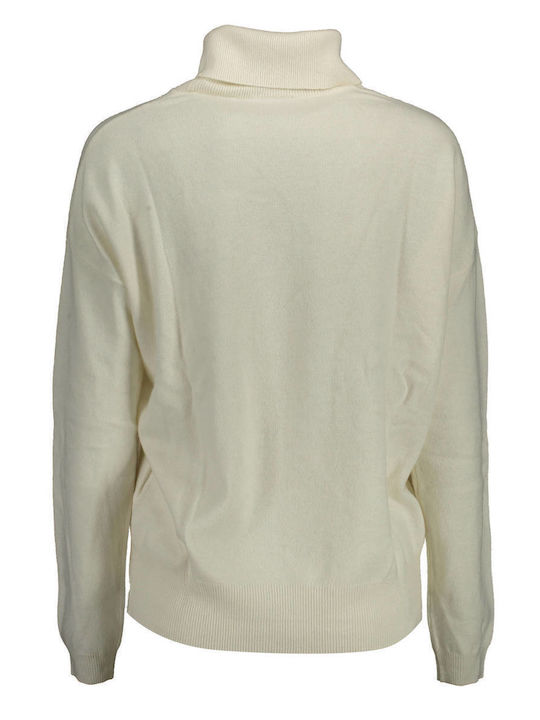 U.S. Polo Assn. Women's Blouse Long Sleeve Turtleneck White