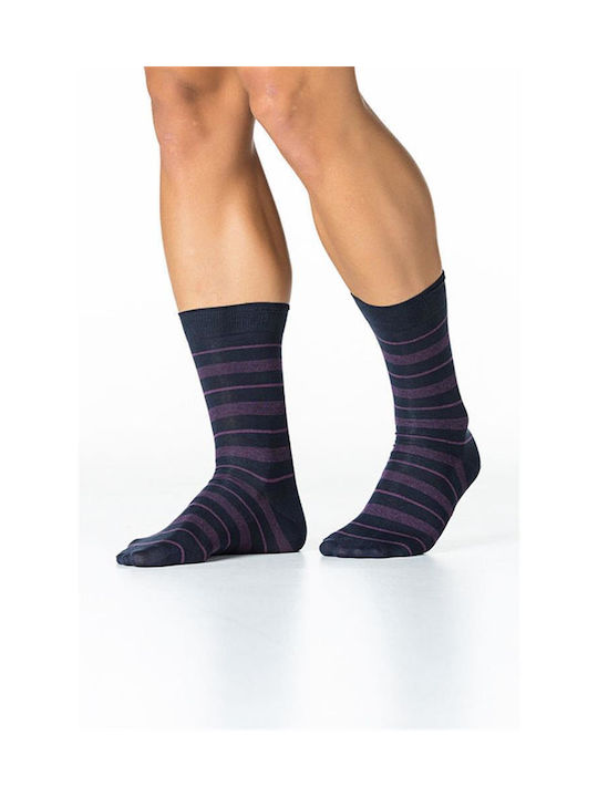 Inizio Herren Gemusterte Socken Blau 1Pack