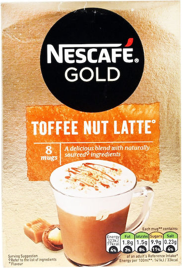 Nescafe Instant Coffee Gold Caramel 8x18gr