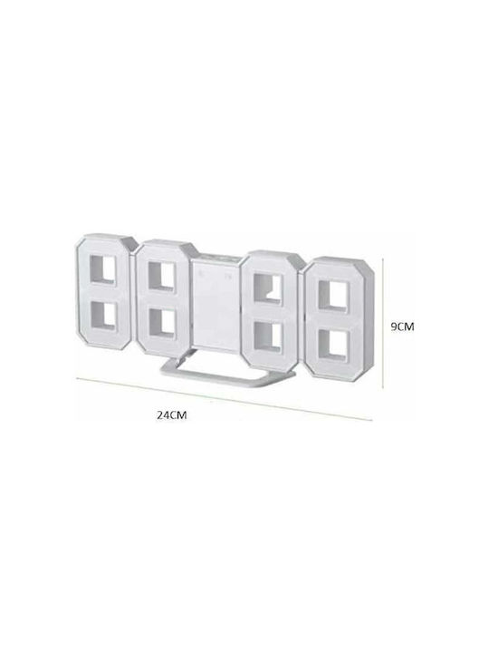 Модерен Масов Часовник Дигитален LED с Будилник Червен DS-6609-RED