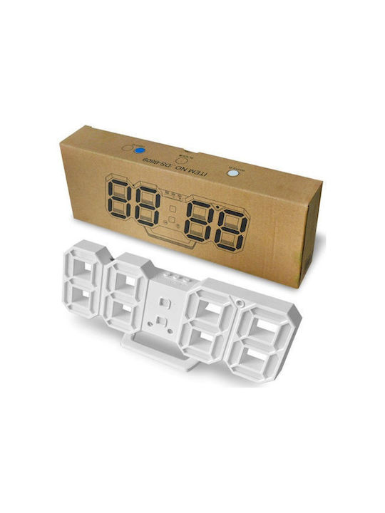 Модерен Масов Часовник Дигитален LED с Будилник Червен DS-6609-RED