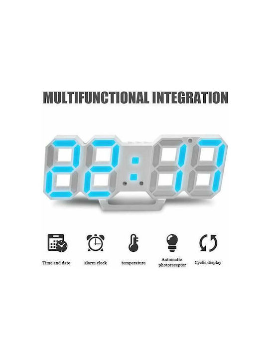 Модерен Масов Часовник Дигитален LED с Будилник Червен DS-6609-RED