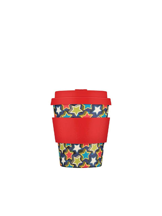 Ecoffee Cup Little Star Κούπα Μπαμπού με Καπάκι Πολύχρωμη 250ml