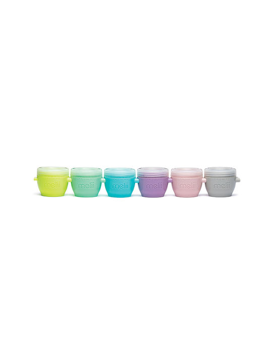 Melii Plastic Lunch Box Snap & Go Multicolour 59ml 6pcs