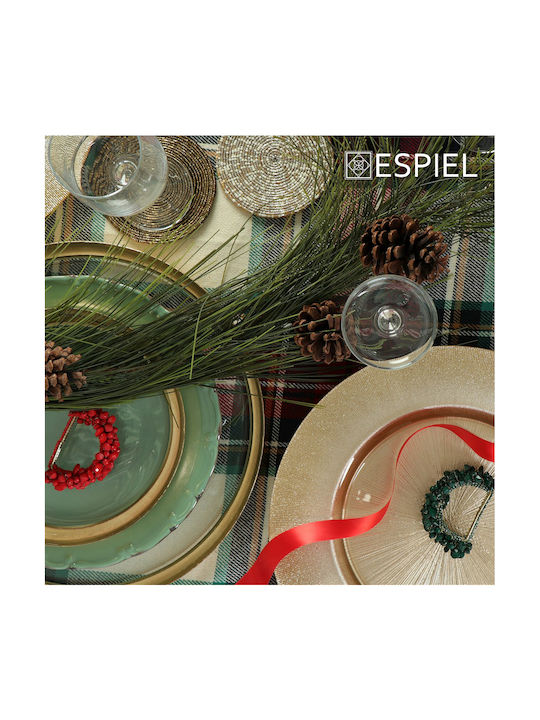 Espiel Στρογγυλό Σουβέρ Πλαστικό Ασημί 10cm