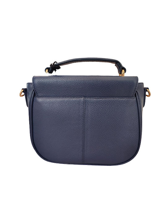 Lavor Leather Women's Bag Crossbody Navy Blue