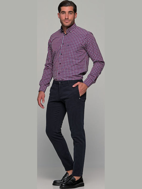 Hose Chino in Geradem Schnitt Blau