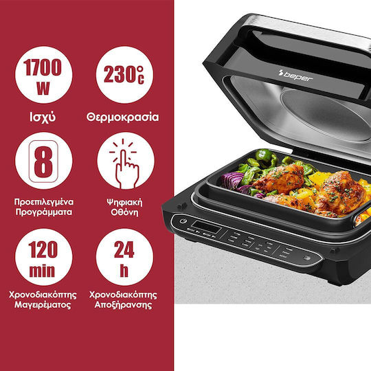 Beper Πολυμάγειρας 1700W Μαύρος