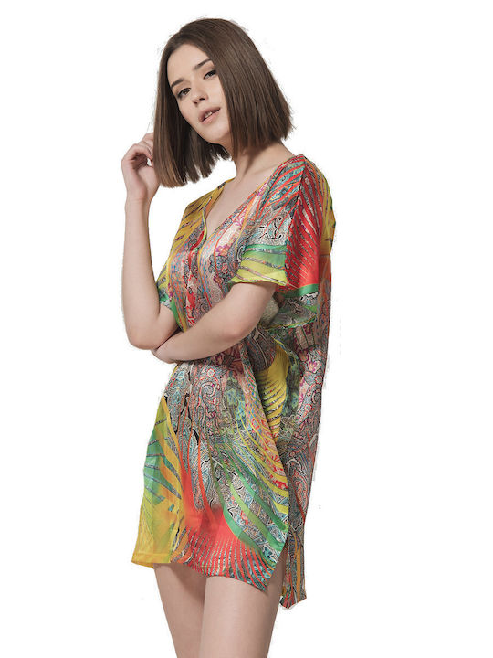 Luna Μargarita Women's Mini Caftan Beachwear Multicolour