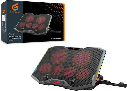 Conceptronic Ergo Cooling Pad for Laptop up to 17" with 6 Fans and Lighting