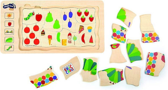 Ξύλινο Παιδικό Puzzle Σφηνώματα Μια Κάμπια Πολύ Πεινασμένη για 3+ Ετών 42pcs Small Foot