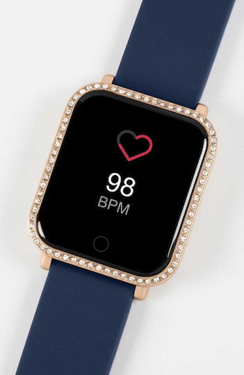 Reflex Active RA06-2102 Stainless Steel 36mm Smartwatch με Παλμογράφο (Navy Blue Stone)