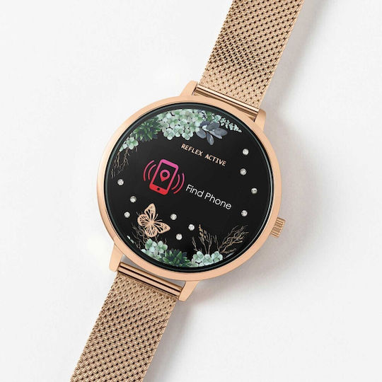 Reflex Active Series 03 38mm Smartwatch with Heart Rate Monitor (Rose Gold Green Garden)