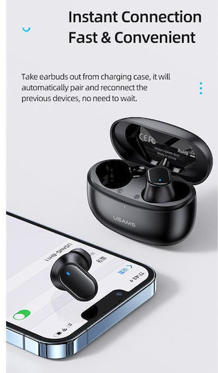 Usams BH11 Earbud Bluetooth Handsfree Căști cu Carcasă de Încărcare Roșu