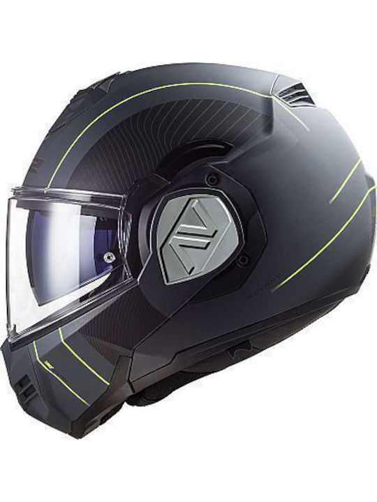 LS2 FF906 Advant Cooper Modular Helmet with Sun Visor ECE 22.06 1650gr Matt Titanium Black