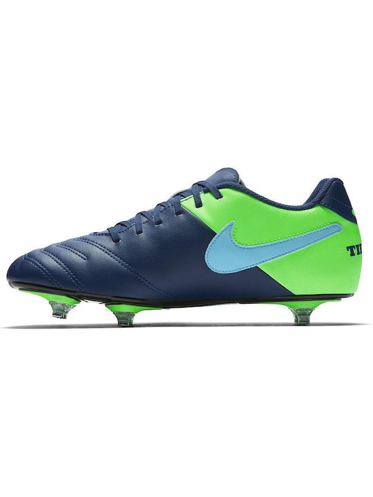 Nike Tiempo Rio III SG Scăzut Pantofi de fotbal cu clești Albastru