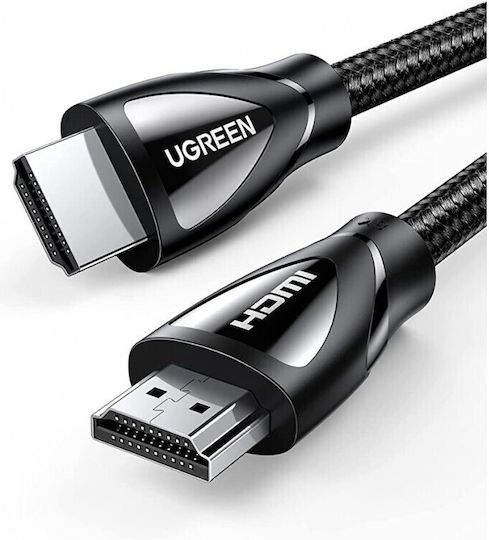 Ugreen HD140 HDMI 2.1 Ultra High Speed 48Gbps 4K 120Hz HDR VRR Braided HDMI Cable HDMI Male - HDMI Male 1m Black