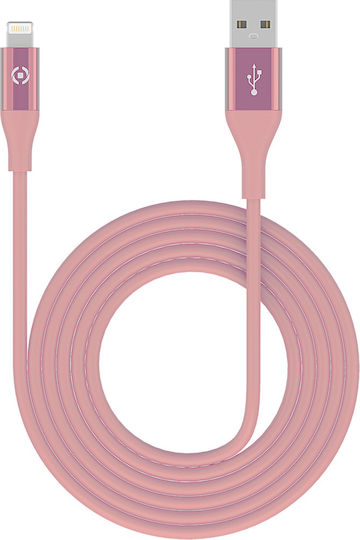 Celly Feeling USB-A zu Lightning Kabel Rosa 1.5m (USBLIGHTCOLORPK)