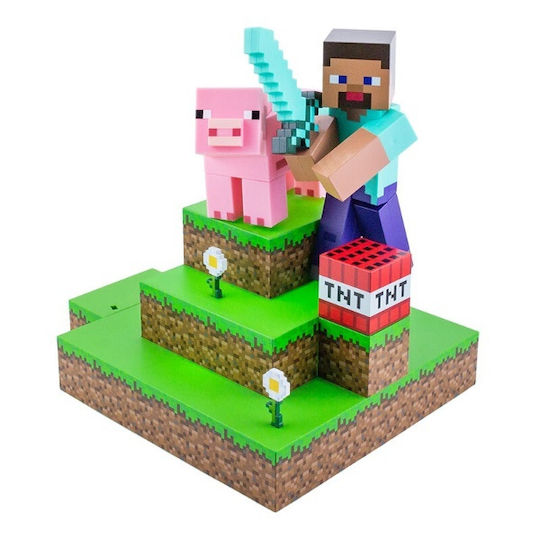 Paladone Kids Decorative Lamp Minecraft Multicolour 25x23x30εκ.