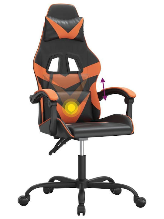 vidaXL 349549 Καρέκλα Gaming Δερματίνης Μαύρο / Πορτοκαλί