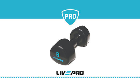 Live Pro Dumbbell Set Vinyl 1pcs Total Weight 8kg