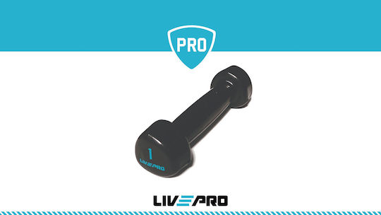Live Pro Vinyl Set of Dumbells 2 x 1kg
