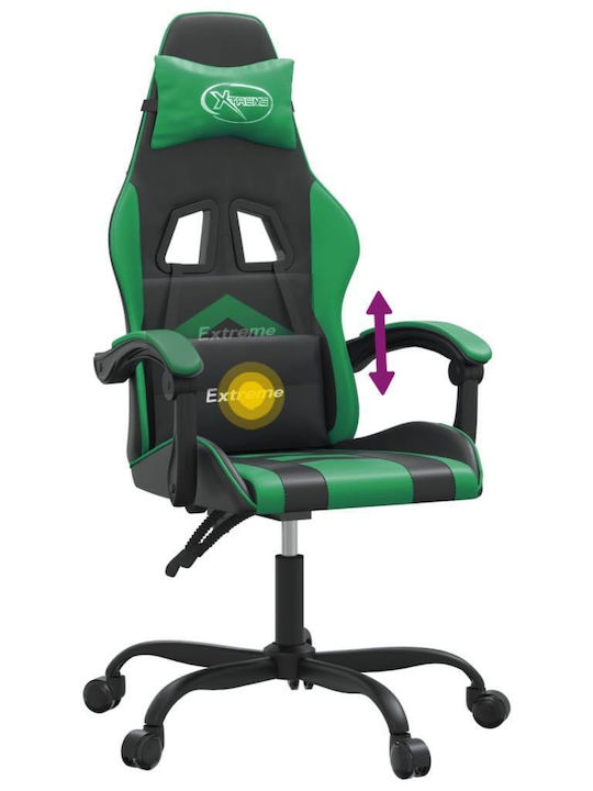 vidaXL 349594 Artificial Leather Gaming Chair Black / Green